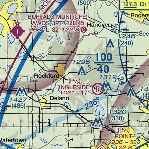 FAA VFR chart of Elm Hill School, MN