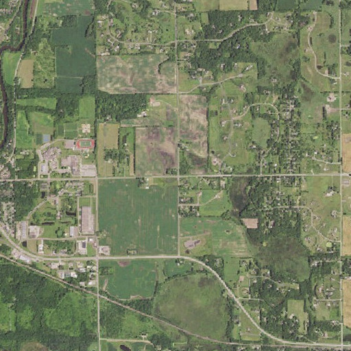 Aerial imagery of Elm Hill School, MN