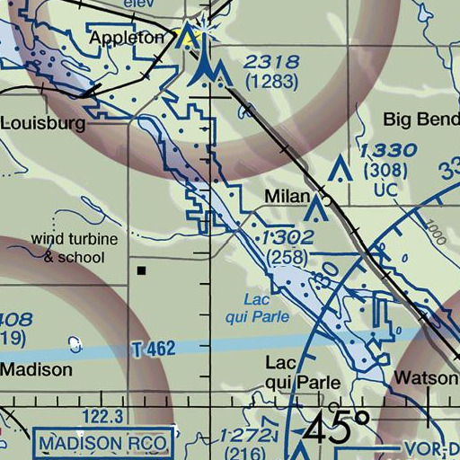 FAA VFR chart of Emily Creek, MN