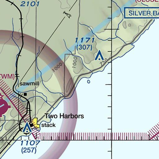 FAA VFR chart of Encampment River, MN