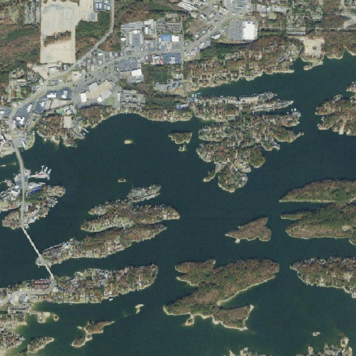 Aerial imagery of Smiths Ferry (historical), AR