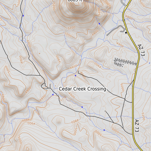 OpenTopoMap map of Anderson Spring, AZ