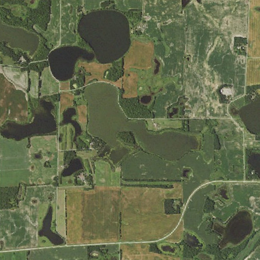 Aerial imagery of Halverson Lake, MN