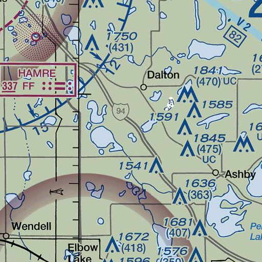 FAA VFR chart of Hansel Lake, MN