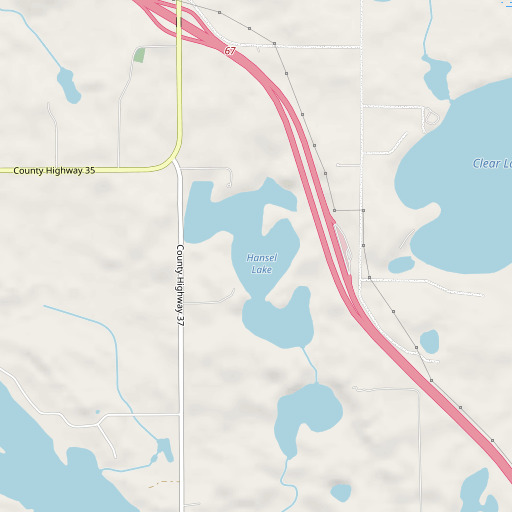 OpenStreetMap map of Hansel Lake, MN