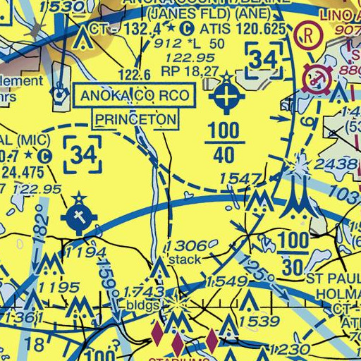 FAA VFR chart of Hayes Elementary School, MN