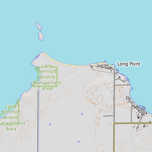 OpenTopoMap map of Long Point, MN