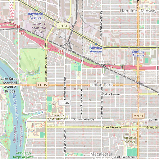 OpenStreetMap map of Longfellow School, MN