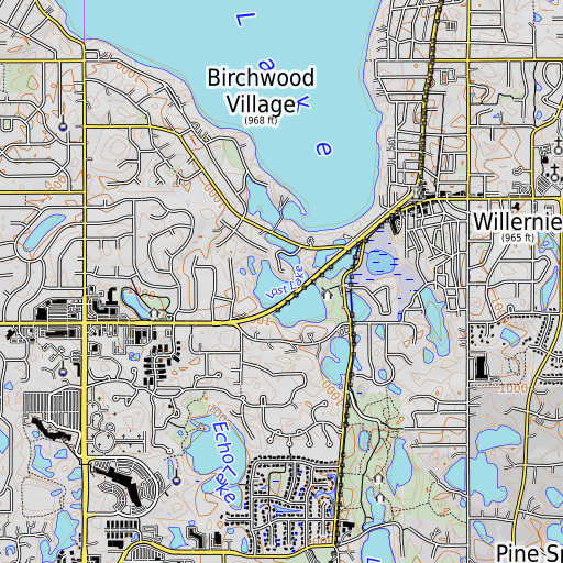 OpenTopoMap map of Lost Lake, MN