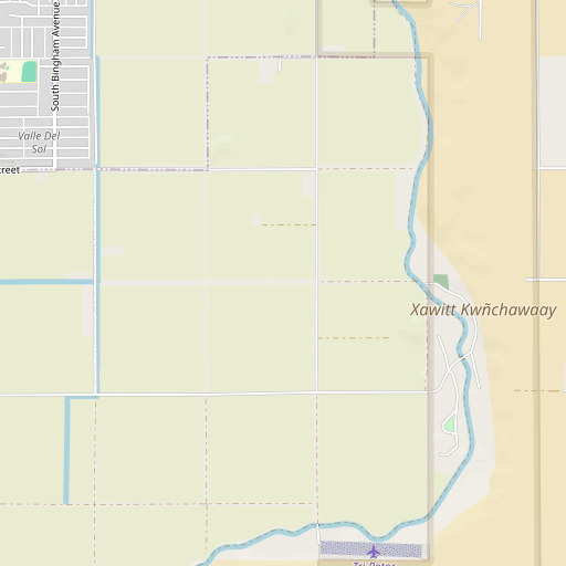 OpenStreetMap map of Johnson Lateral, AZ