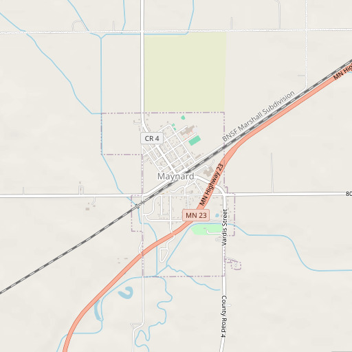 OpenStreetMap map of Maynard, MN