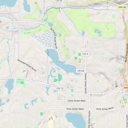 OpenStreetMap map of Lake McKusick, MN