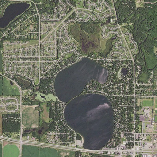 Aerial imagery of Lake Mitchell, MN