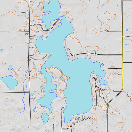 OpenTopoMap map of Mud Lake, MN