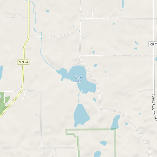 OpenStreetMap map of Nixon Lake, MN