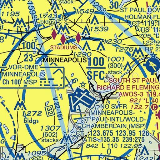 FAA VFR chart of Nokomis Junior High School, MN