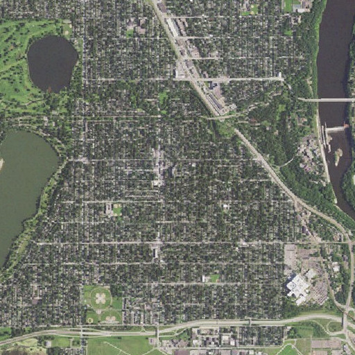 Aerial imagery of Nokomis Junior High School, MN