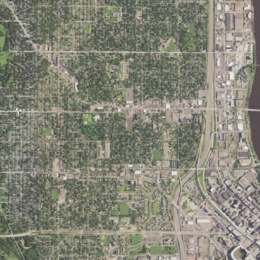 Aerial imagery of North High School, MN