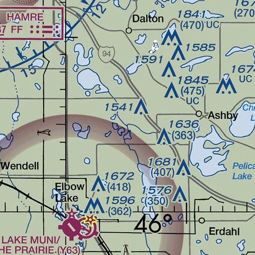 FAA VFR chart of Pelican Creek, MN