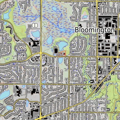 OpenTopoMap map of Perry Park, MN