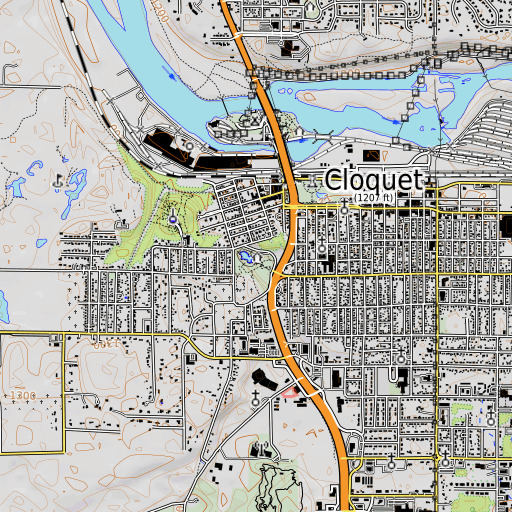 OpenTopoMap map of Pinehurst Park, MN