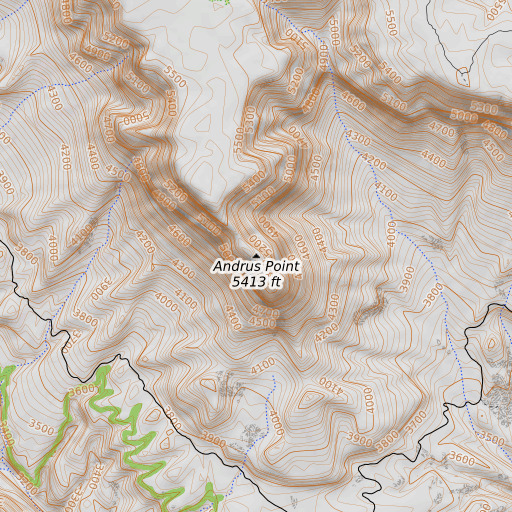 OpenTopoMap map of Andrus Point, AZ