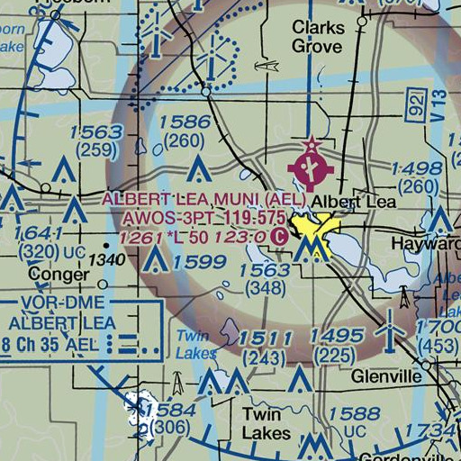 FAA VFR chart of Ruble School, MN