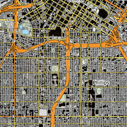 OpenTopoMap map of Saint Stephens School, MN