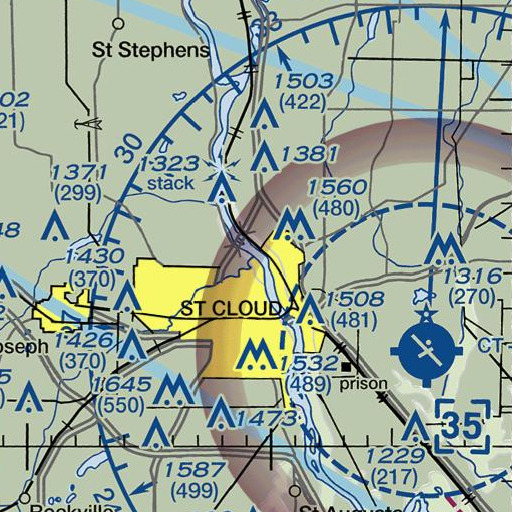 FAA VFR chart of Sauk River, MN
