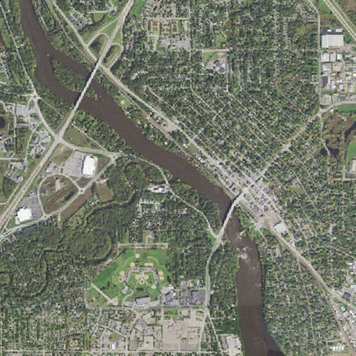 Aerial imagery of Sauk River, MN