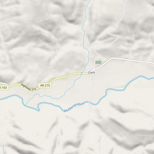 OpenStreetMap map of Oark High School, AR