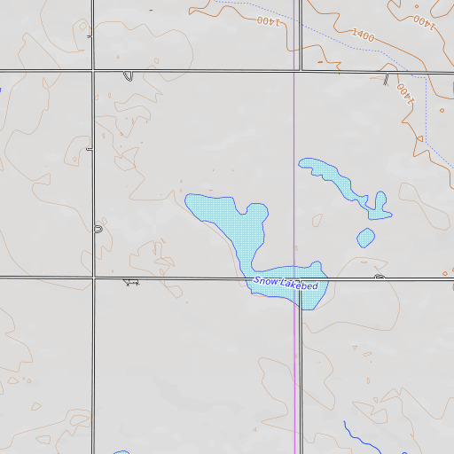 OpenTopoMap map of Snow Lakebed, MN