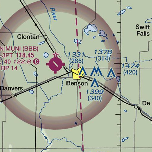 FAA VFR chart of South Side School, MN