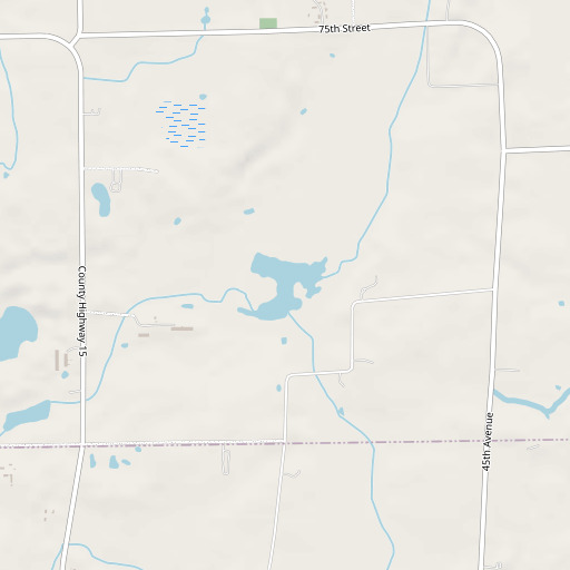 OpenStreetMap map of Tamarack Lake, MN