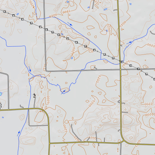 OpenTopoMap map of Taylor Creek, MN