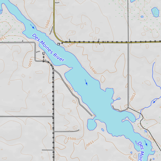 OpenTopoMap map of The Inlet, MN