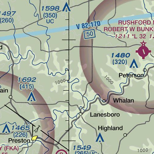 FAA VFR chart of Torkelson Creek, MN