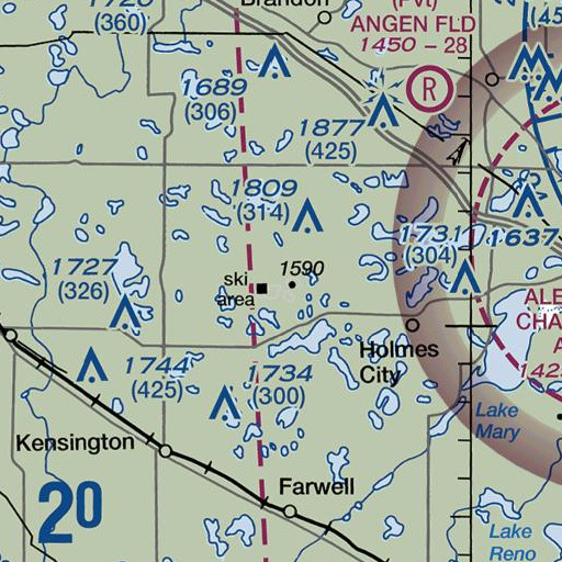 FAA VFR chart of Tower Hill, MN