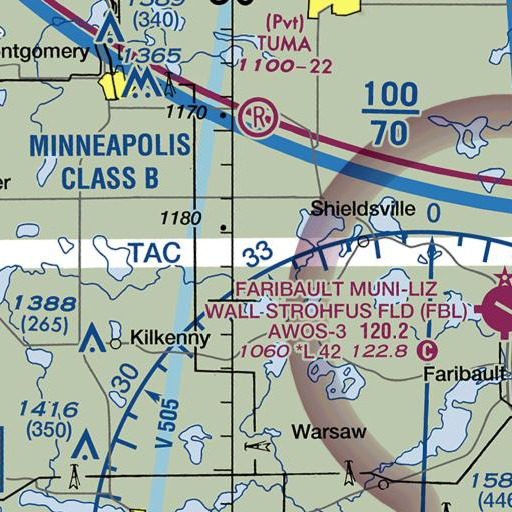 FAA VFR chart of Trebon School, MN