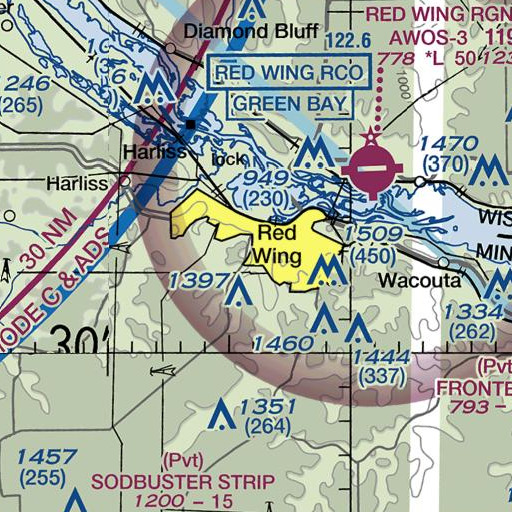 FAA VFR chart of Trout Brook, MN