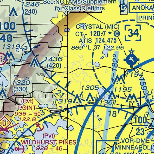 FAA VFR chart of Turtle Lake, MN