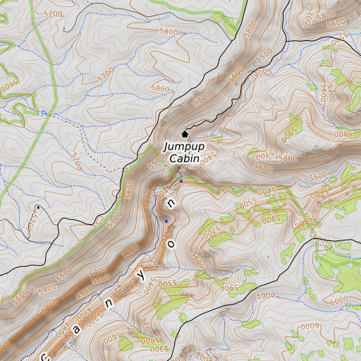 OpenTopoMap map of Jumpup Spring, AZ