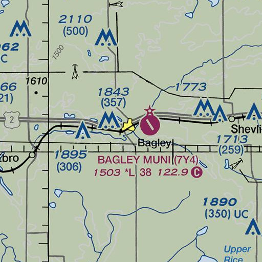 FAA VFR chart of Walker Brook, MN
