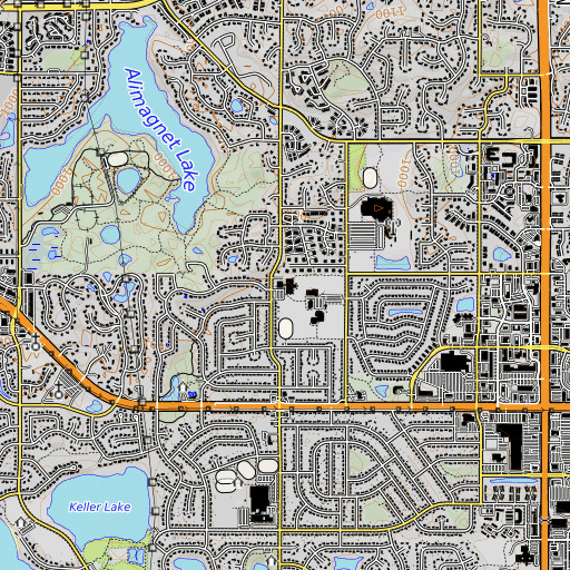OpenTopoMap map of Westview Elementary School, MN