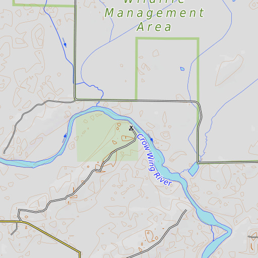 OpenTopoMap map of Andersons Crossing Campground, MN