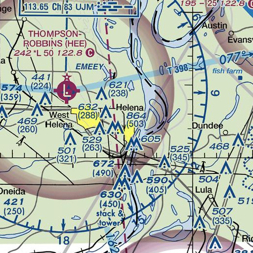 FAA VFR chart of Battery A (historical), AR