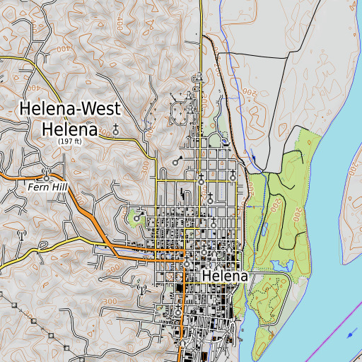 OpenTopoMap map of Battery A (historical), AR