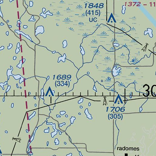 FAA VFR chart of East River, MN