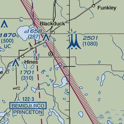 FAA VFR chart of Everton Creek, MN