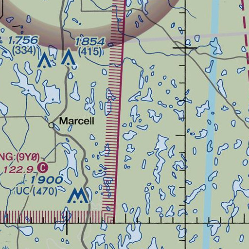 FAA VFR chart of Ghost Lake, MN